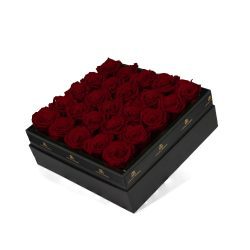 Preserved Roses in a Square Box