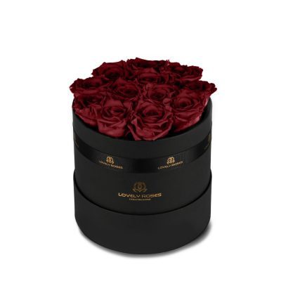 Preserved Roses in a Round Box Small